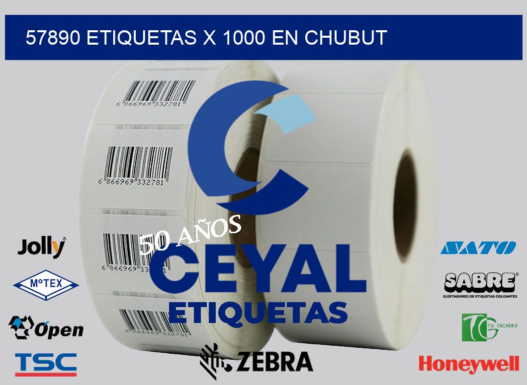 57890 ETIQUETAS X 1000 EN CHUBUT