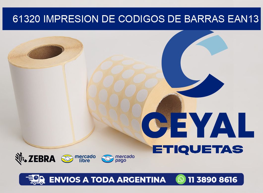61320 IMPRESION DE CODIGOS DE BARRAS EAN13