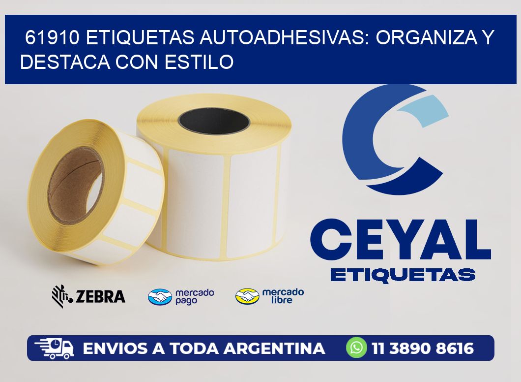 61910 Etiquetas Autoadhesivas: Organiza y Destaca con Estilo