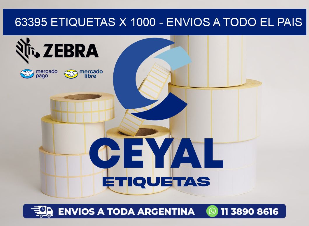 63395 ETIQUETAS X 1000 - ENVIOS A TODO EL PAIS