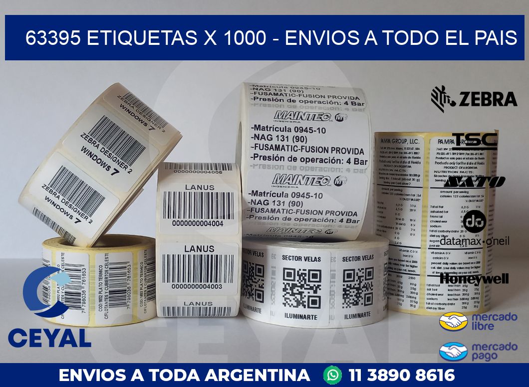 63395 ETIQUETAS X 1000 – ENVIOS A TODO EL PAIS