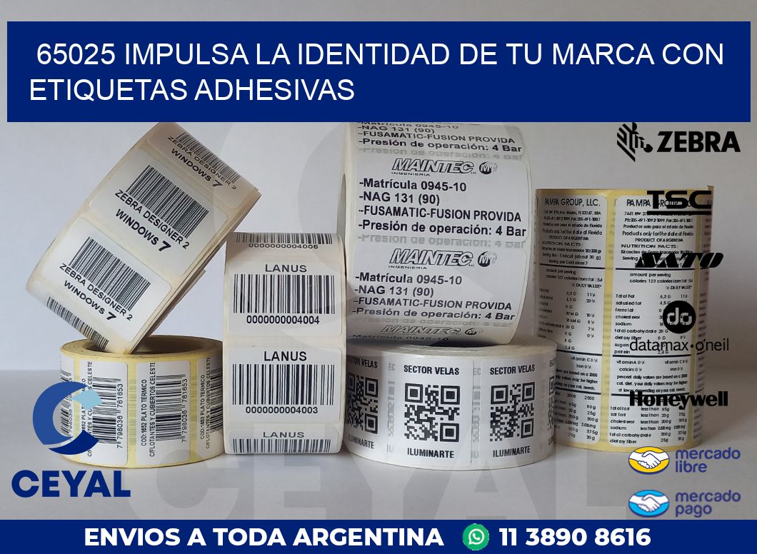 65025 IMPULSA LA IDENTIDAD DE TU MARCA CON ETIQUETAS ADHESIVAS