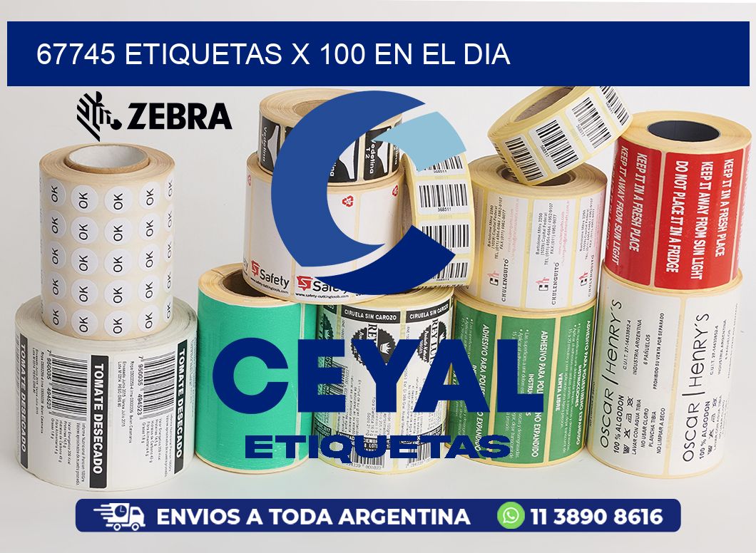 67745 ETIQUETAS X 100 EN EL DIA