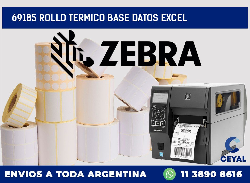 69185 rollo termico base datos excel