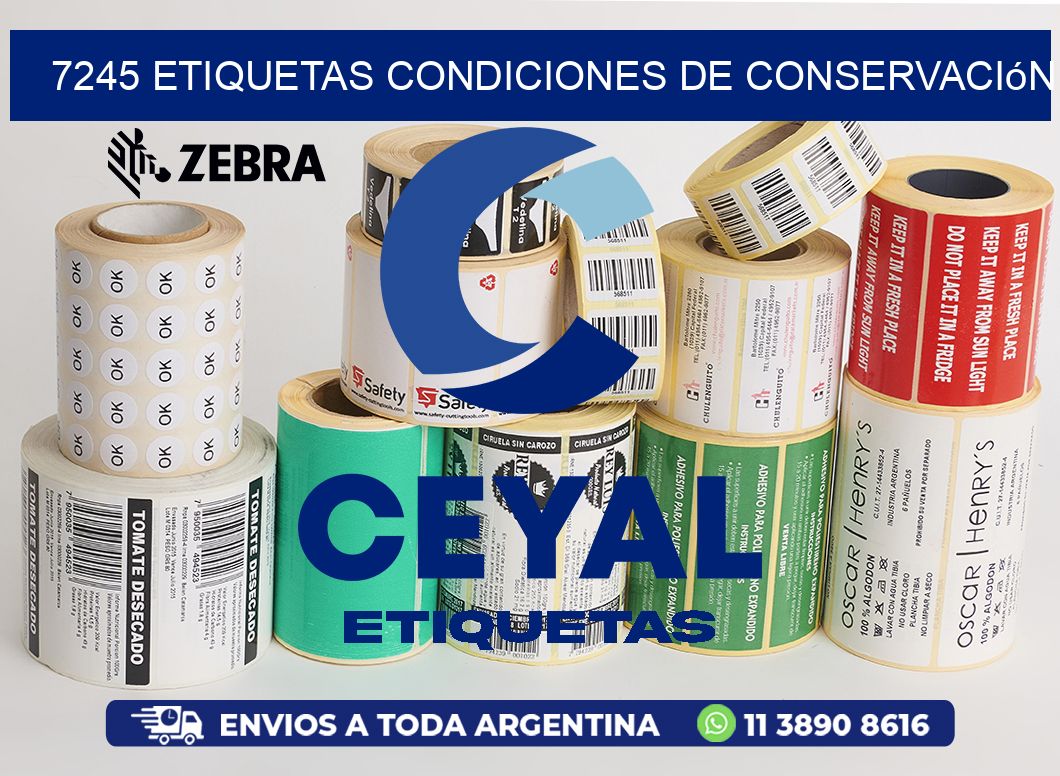 7245 etiquetas Condiciones de conservación