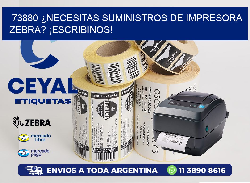 73880 ¿NECESITAS SUMINISTROS DE IMPRESORA ZEBRA? ¡ESCRIBINOS!