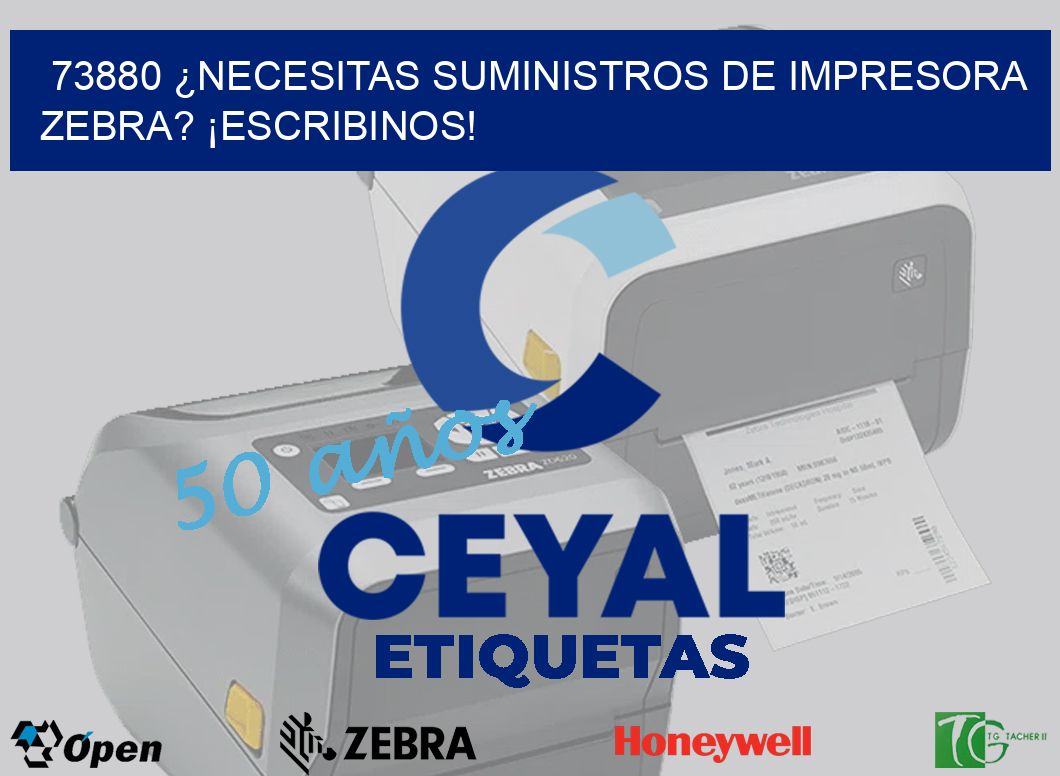 73880 ¿NECESITAS SUMINISTROS DE IMPRESORA ZEBRA? ¡ESCRIBINOS!