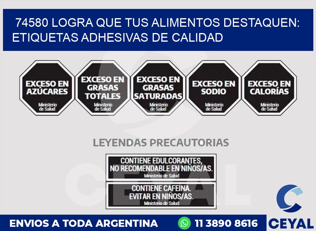 74580 LOGRA QUE TUS ALIMENTOS DESTAQUEN: ETIQUETAS ADHESIVAS DE CALIDAD