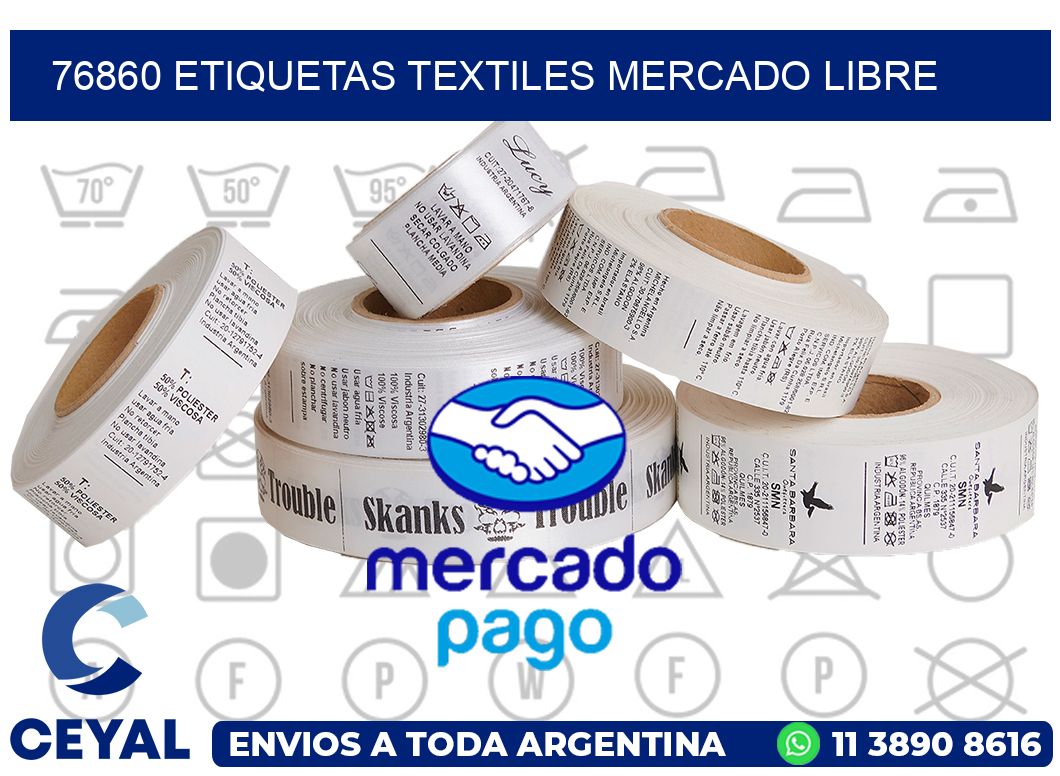76860 ETIQUETAS TEXTILES MERCADO LIBRE