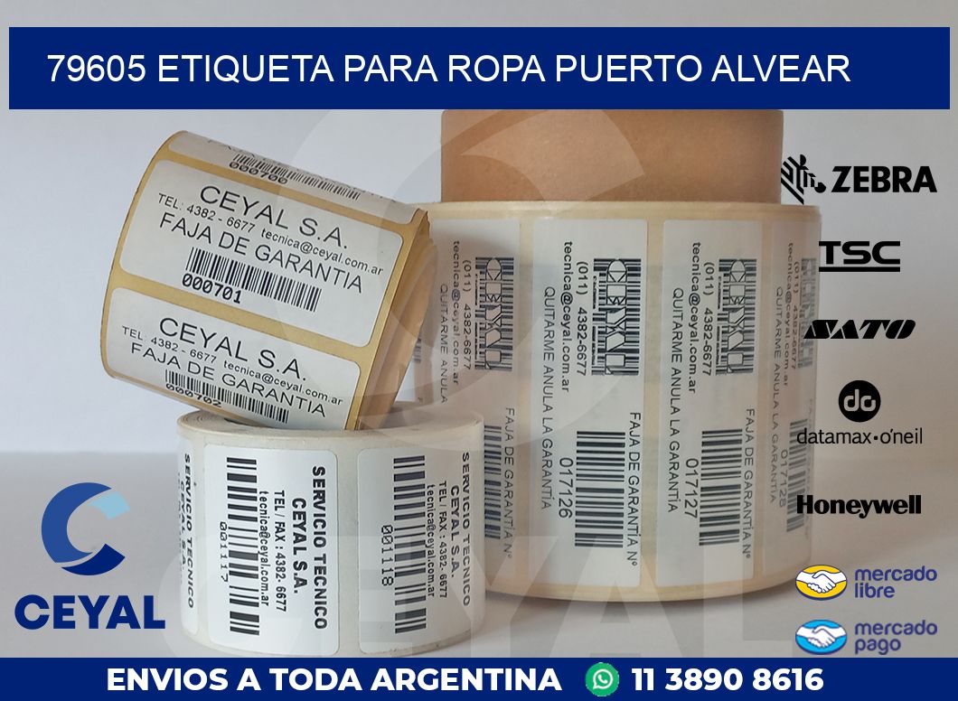 79605 ETIQUETA PARA ROPA PUERTO ALVEAR