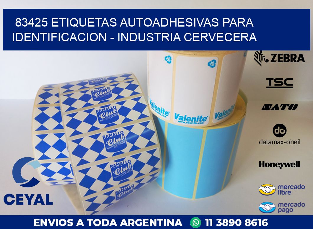 83425 ETIQUETAS AUTOADHESIVAS PARA IDENTIFICACION – INDUSTRIA CERVECERA