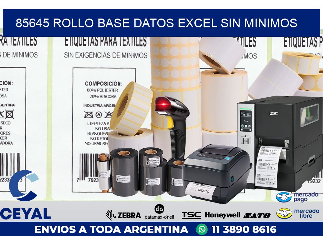 85645 rollo base datos excel sin minimos