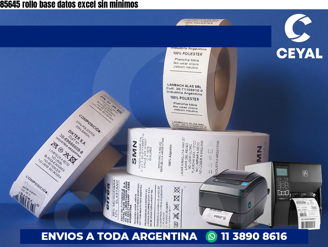 85645 rollo base datos excel sin minimos