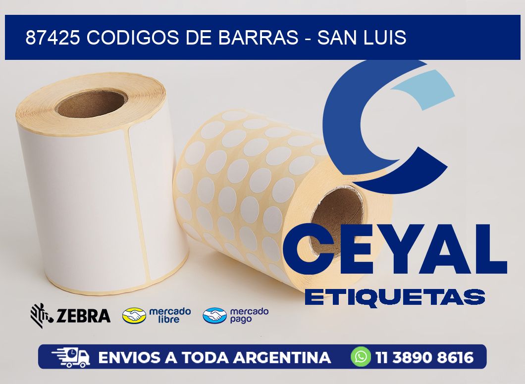 87425 CODIGOS DE BARRAS - SAN LUIS
