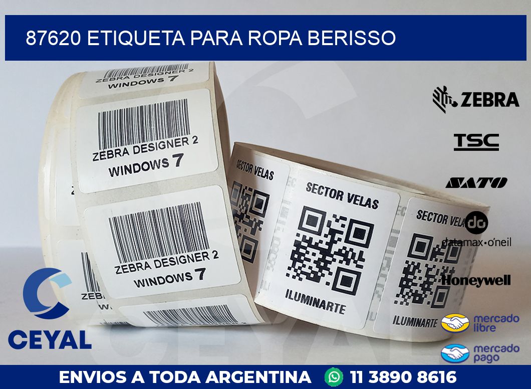 87620 ETIQUETA PARA ROPA BERISSO