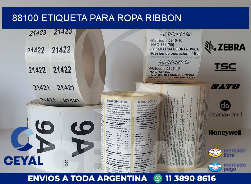 88100 ETIQUETA PARA ROPA RIBBON