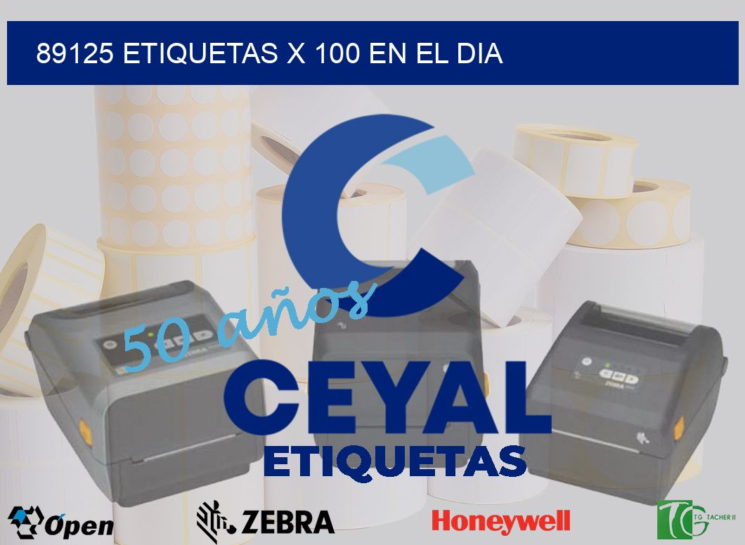 89125 ETIQUETAS X 100 EN EL DIA