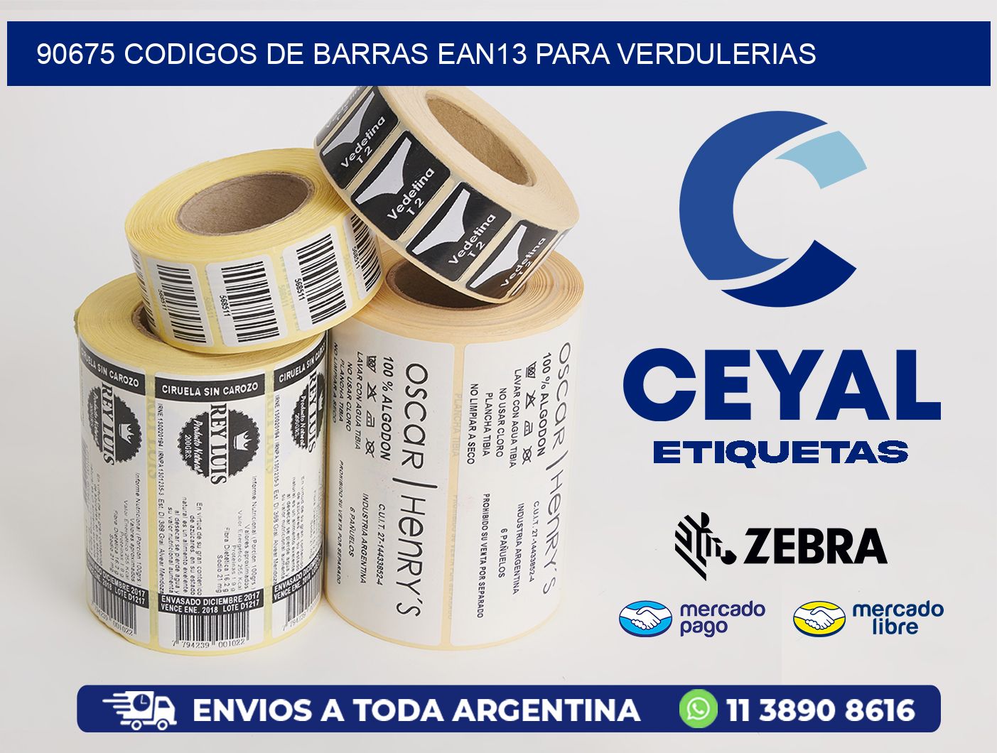 90675 CODIGOS DE BARRAS EAN13 PARA VERDULERIAS