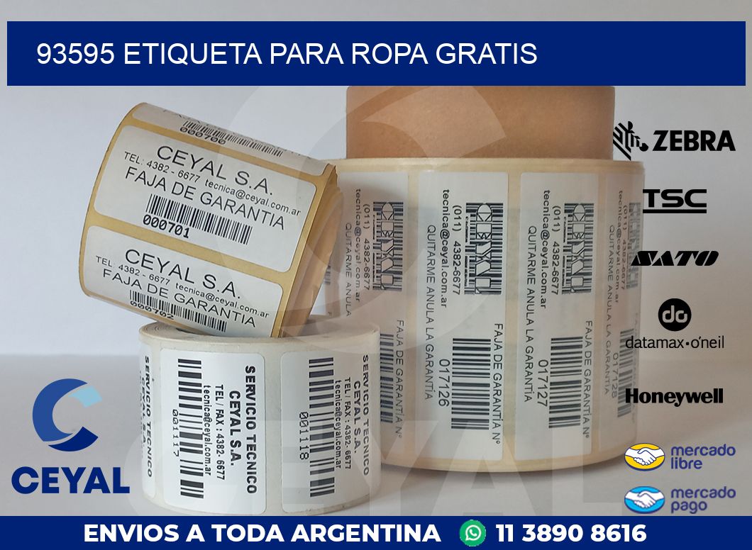 93595 ETIQUETA PARA ROPA GRATIS
