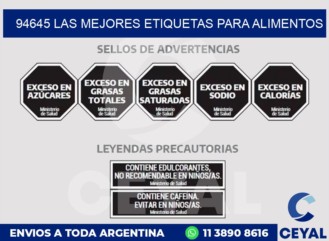 94645 LAS MEJORES ETIQUETAS PARA ALIMENTOS