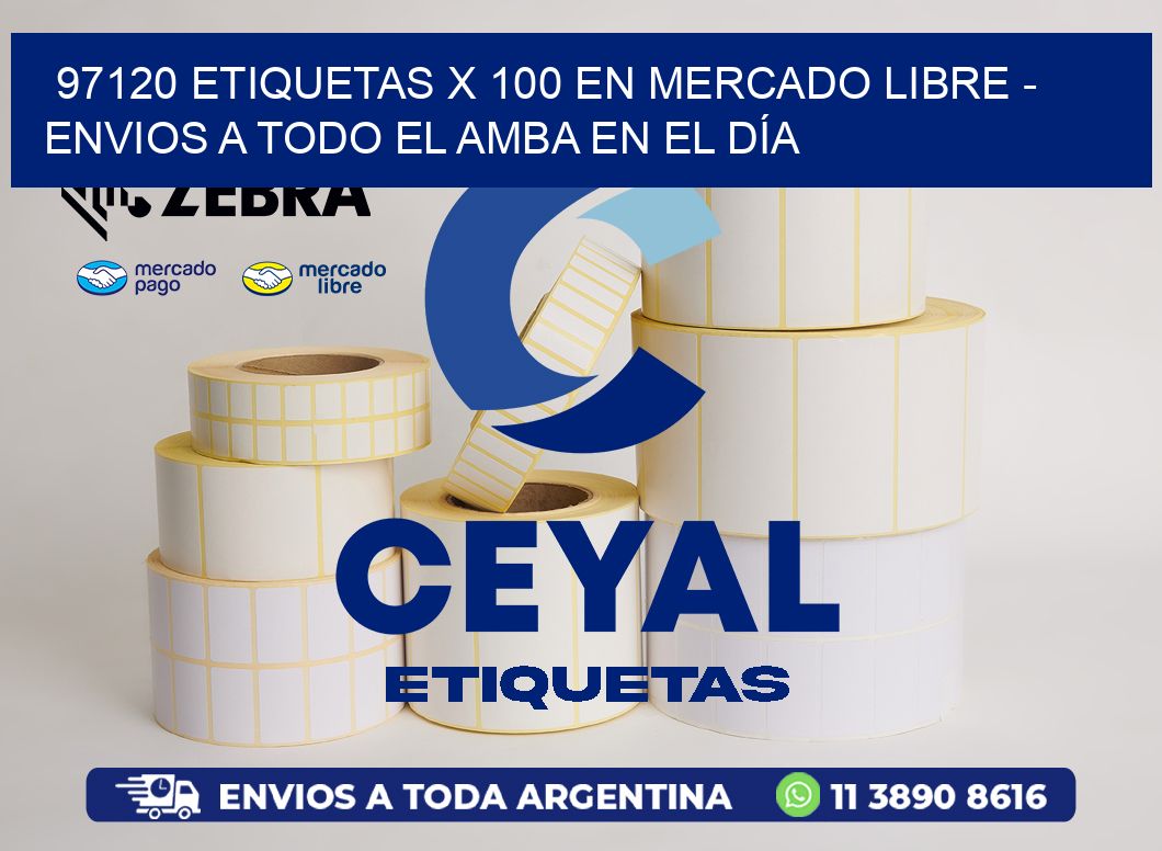 97120 ETIQUETAS X 100 EN MERCADO LIBRE - ENVIOS A TODO EL AMBA EN EL DÍA