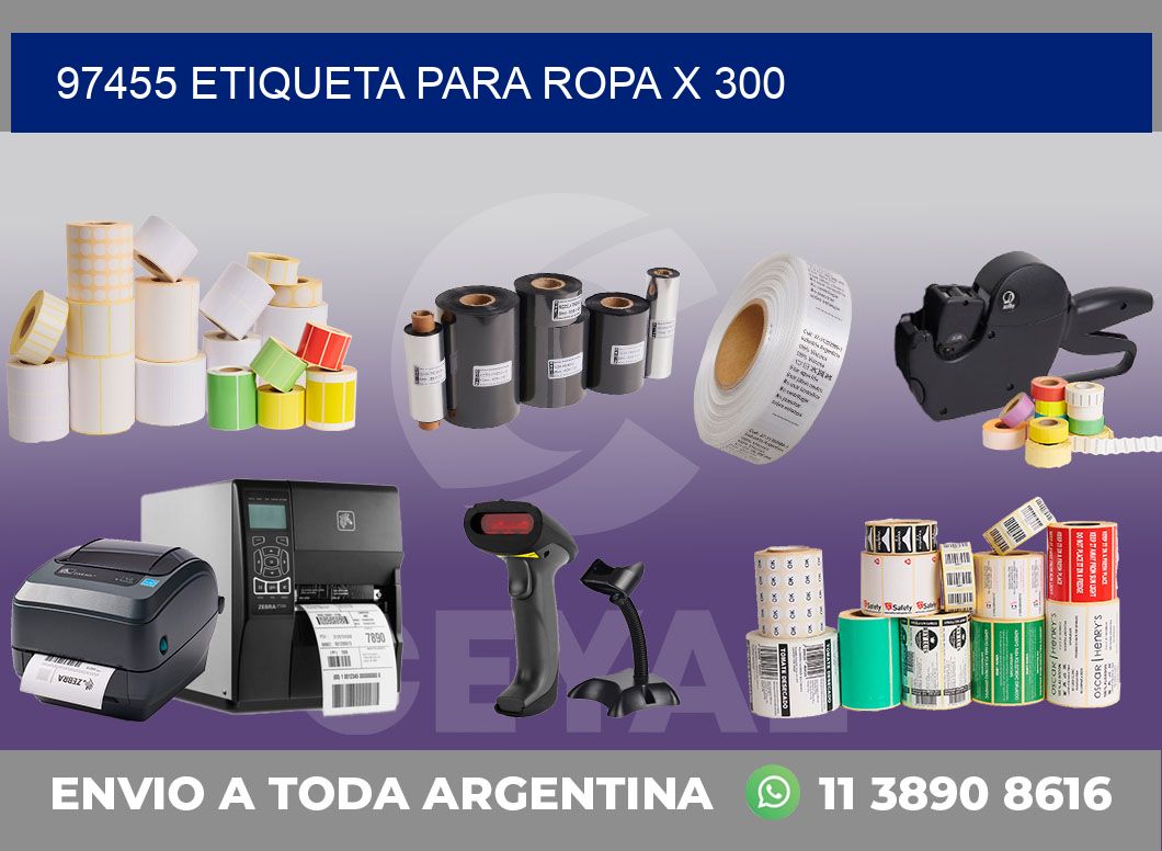 97455 ETIQUETA PARA ROPA X 300