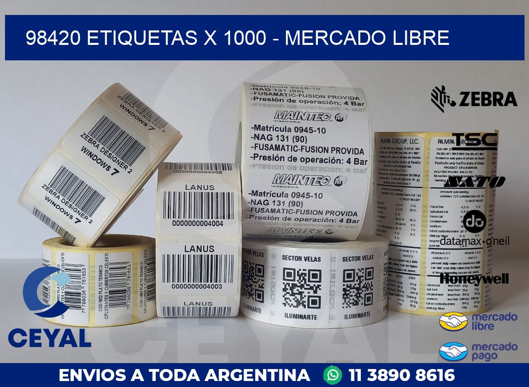 98420 ETIQUETAS X 1000 – MERCADO LIBRE