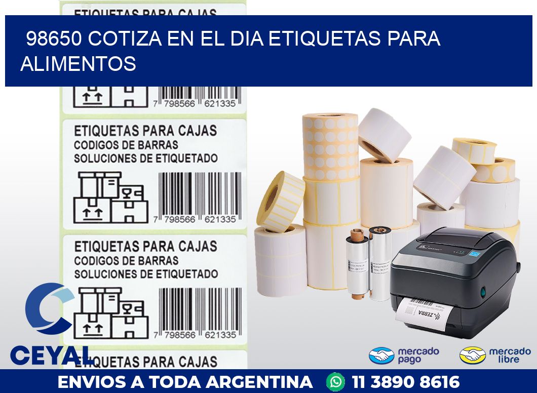 98650 COTIZA EN EL DIA ETIQUETAS PARA ALIMENTOS