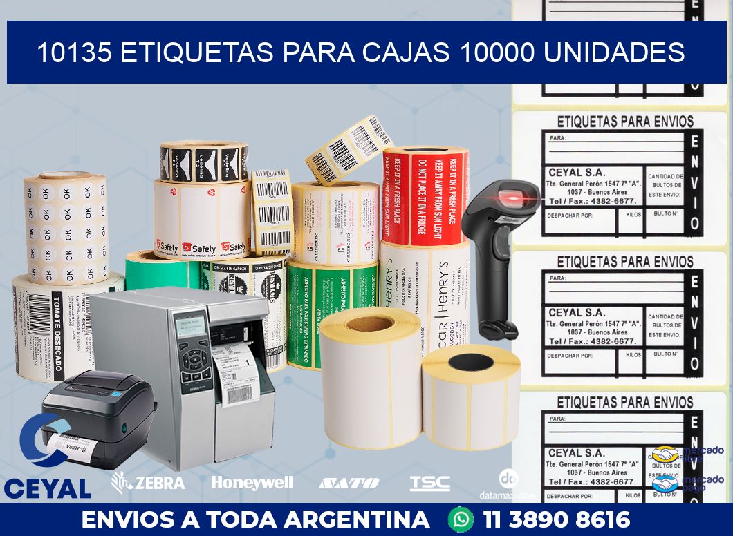 10135 ETIQUETAS PARA CAJAS 10000 UNIDADES