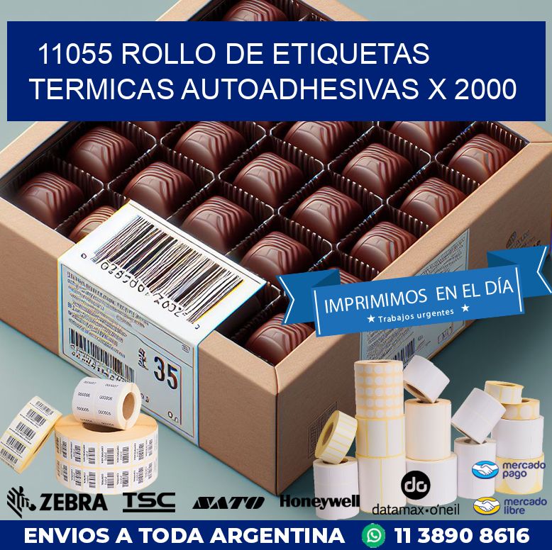 11055 ROLLO DE ETIQUETAS TERMICAS AUTOADHESIVAS X 2000