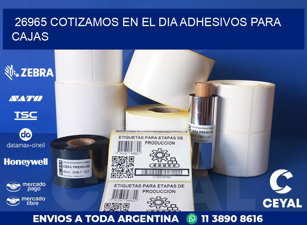 26965 COTIZAMOS EN EL DIA ADHESIVOS PARA CAJAS