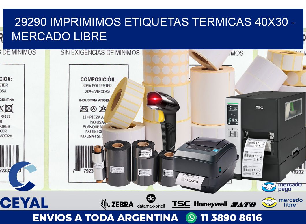 29290 IMPRIMIMOS ETIQUETAS TERMICAS 40X30 - MERCADO LIBRE