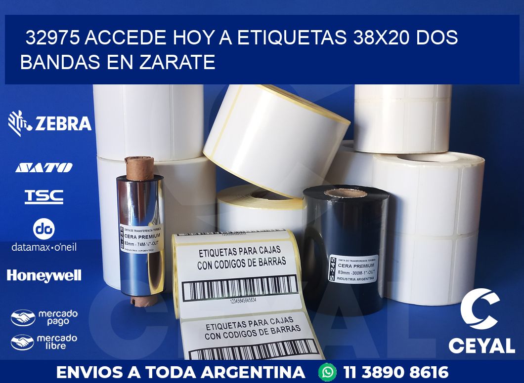 32975 ACCEDE HOY A ETIQUETAS 38X20 DOS BANDAS EN ZARATE