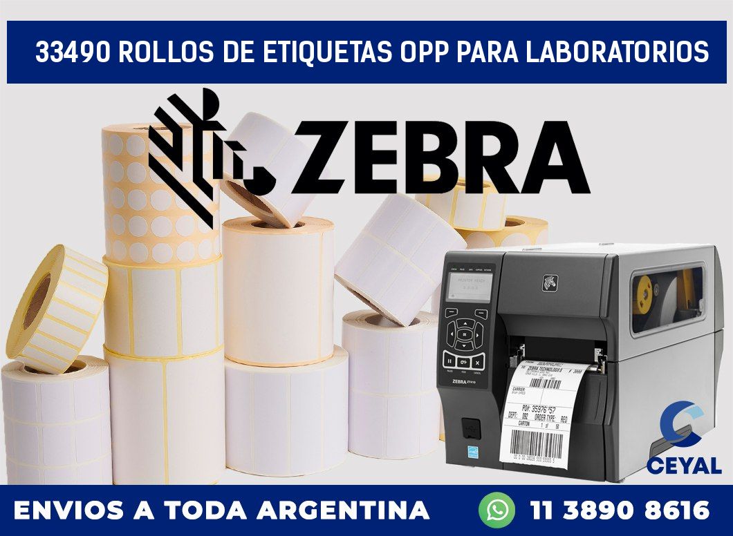 33490 ROLLOS DE ETIQUETAS OPP PARA LABORATORIOS