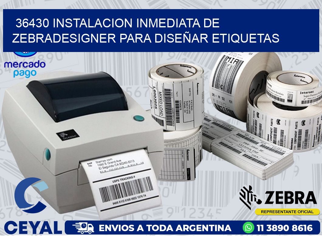 36430 INSTALACION INMEDIATA DE ZEBRADESIGNER PARA DISEÑAR ETIQUETAS