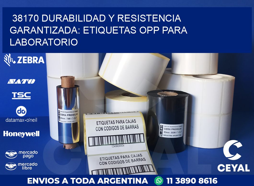 38170 DURABILIDAD Y RESISTENCIA GARANTIZADA: ETIQUETAS OPP PARA LABORATORIO