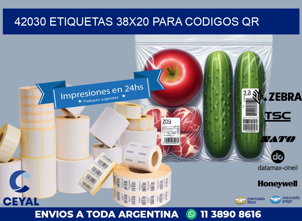 42030 ETIQUETAS 38X20 PARA CODIGOS QR