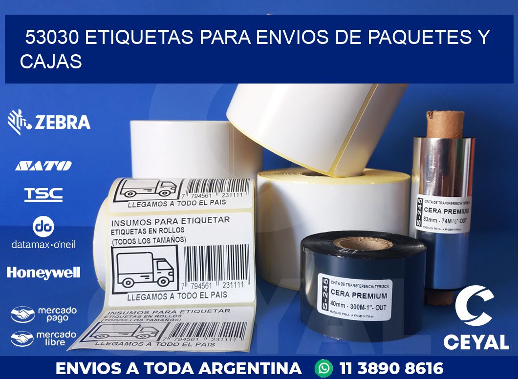 53030 ETIQUETAS PARA ENVIOS DE PAQUETES Y CAJAS