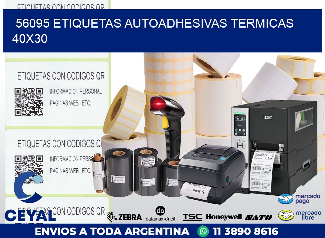 56095 ETIQUETAS AUTOADHESIVAS TERMICAS 40X30