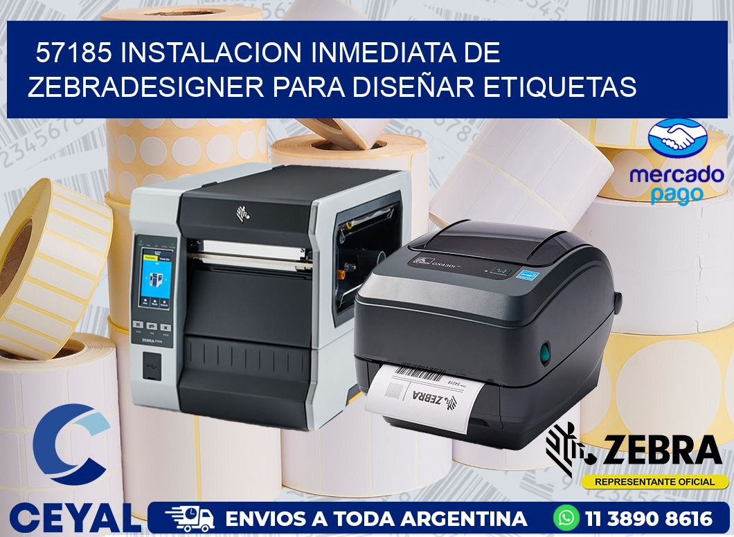 57185 INSTALACION INMEDIATA DE ZEBRADESIGNER PARA DISEÑAR ETIQUETAS