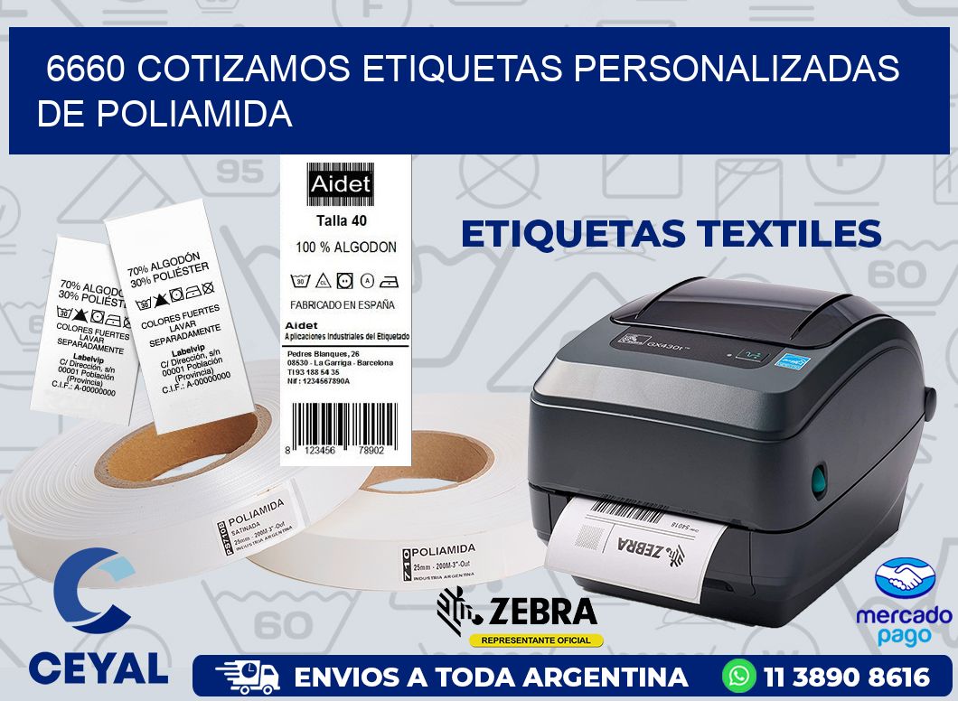6660 COTIZAMOS ETIQUETAS PERSONALIZADAS DE POLIAMIDA