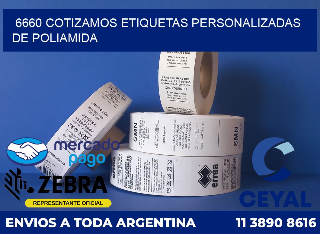 6660 COTIZAMOS ETIQUETAS PERSONALIZADAS DE POLIAMIDA
