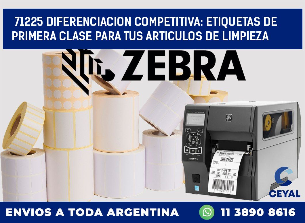 71225 DIFERENCIACION COMPETITIVA: ETIQUETAS DE PRIMERA CLASE PARA TUS ARTICULOS DE LIMPIEZA