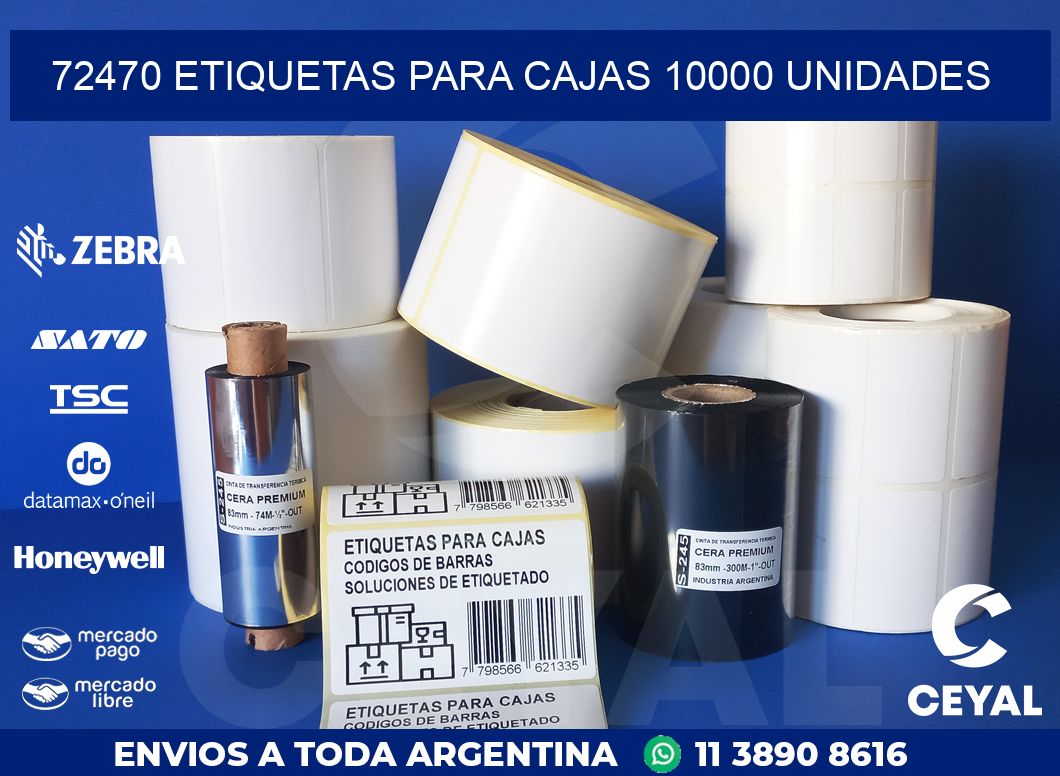 72470 ETIQUETAS PARA CAJAS 10000 UNIDADES