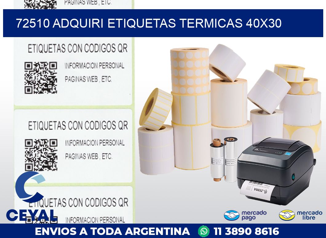 72510 ADQUIRI ETIQUETAS TERMICAS 40X30