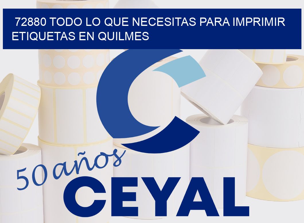 72880 TODO LO QUE NECESITAS PARA IMPRIMIR ETIQUETAS EN QUILMES