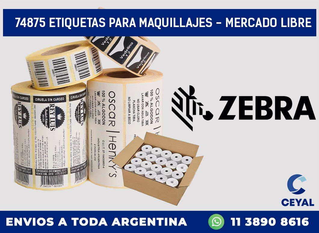 74875 ETIQUETAS PARA MAQUILLAJES - MERCADO LIBRE