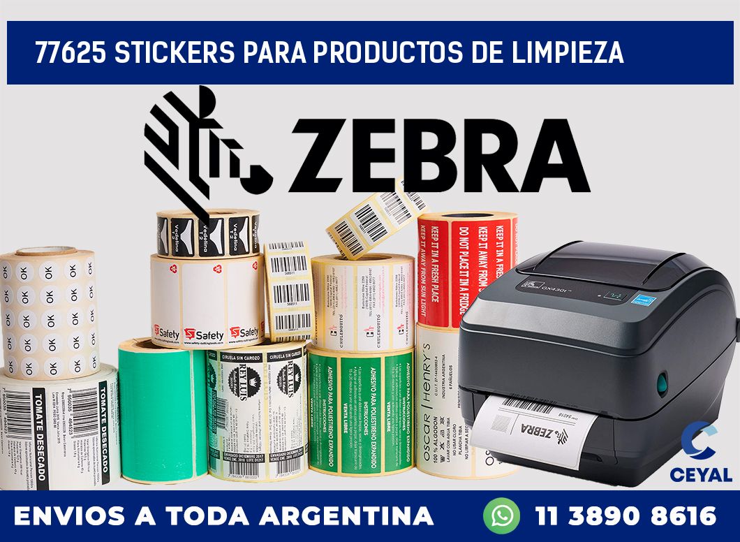 77625 STICKERS PARA PRODUCTOS DE LIMPIEZA