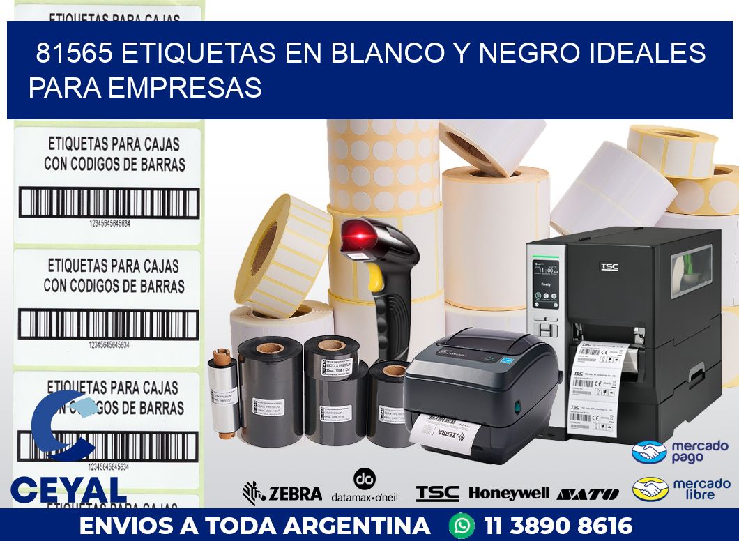 81565 ETIQUETAS EN BLANCO Y NEGRO IDEALES PARA EMPRESAS