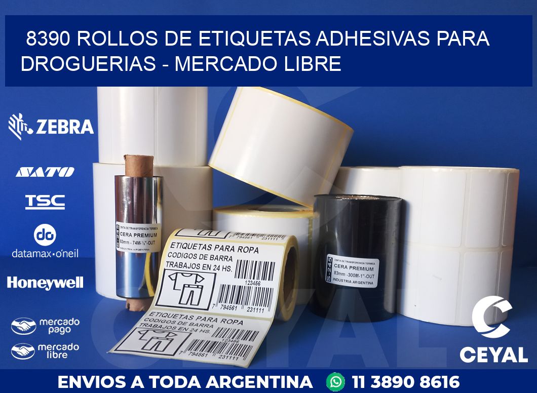 8390 ROLLOS DE ETIQUETAS ADHESIVAS PARA DROGUERIAS - MERCADO LIBRE